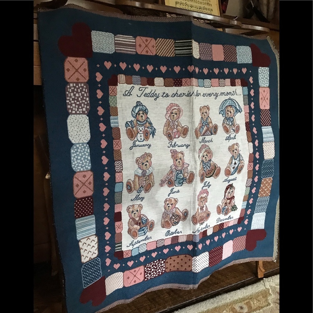 Rare Vintage 1970’s Teddy Bear Wall Tapestry‼️FINAL SALE